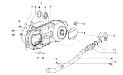 Tapa carcasa de motor