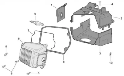 Tapa deflector cilindro