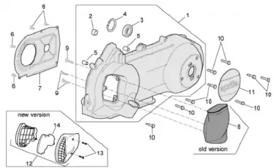 Tapa carcasa de motor