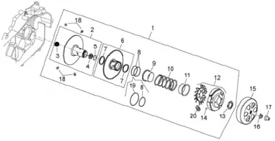 Rear pulley - clutch