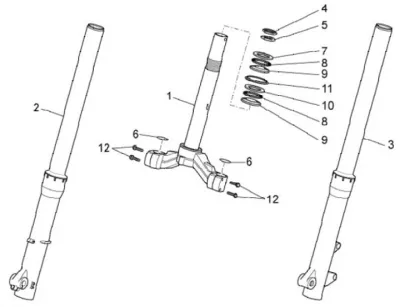 Fork front wheel