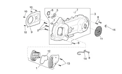 Engine casing cover
