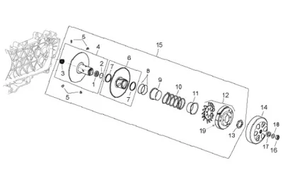 Rear pulley - clutch