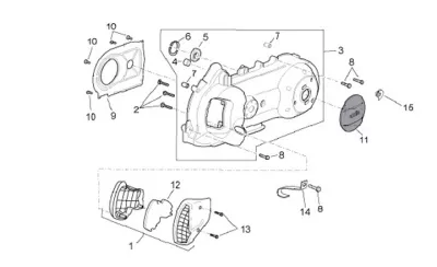 Engine casing cover