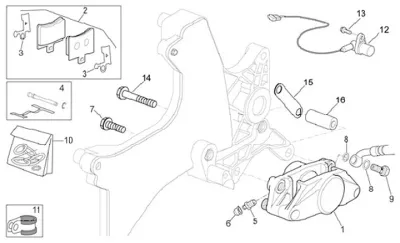 Rear brake caliper