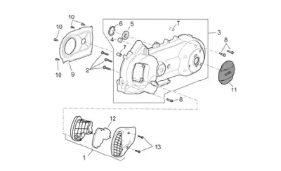 Engine casing cover