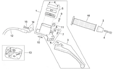 Rear brake master cylinder