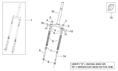 Fork front wheel
