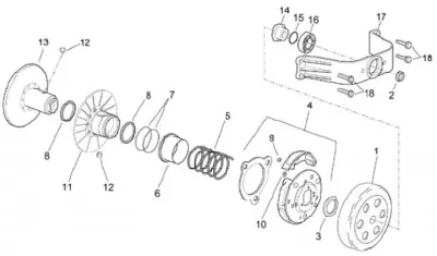 Rear pulley - clutch