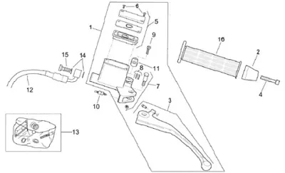 Rear brake master cylinder