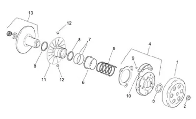 Rear pulley - clutch