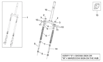 Fork front wheel