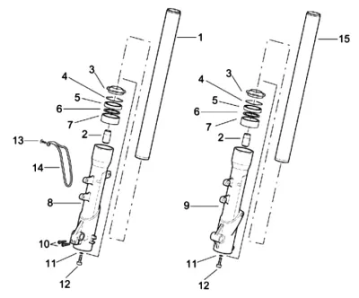 Fork parts (Showa)
