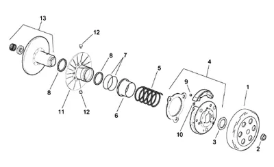 Rear pulley - clutch
