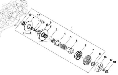Rear pulley - clutch