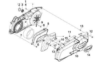 Engine casing cover