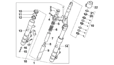 Fork front wheel