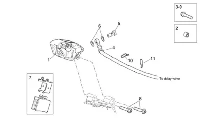 Rear brake caliper