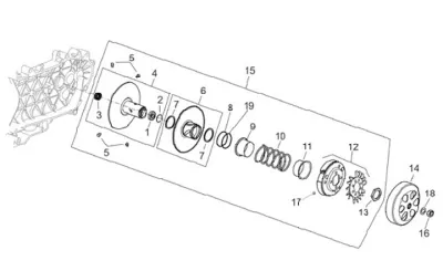 Rear pulley - clutch