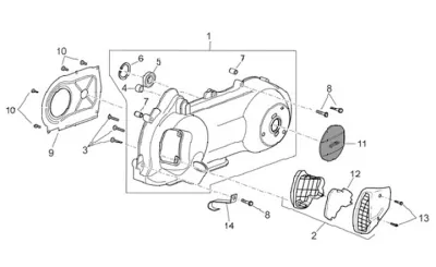 Engine casing cover