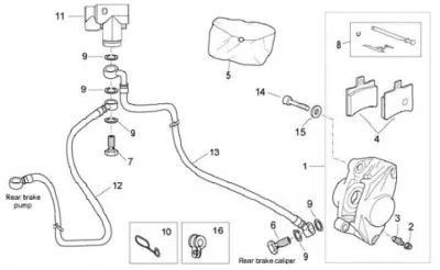 Rear brake system