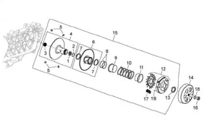 Rear pulley - clutch