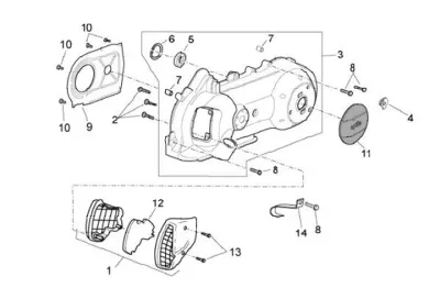 Engine casing cover