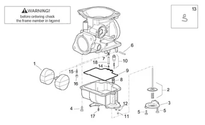 Composants de carburateur (ZD4SV001…)