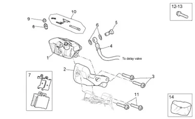 Rear brake caliper