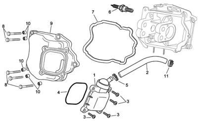 Tapa deflector cilindro