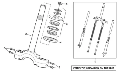 Fork front wheel