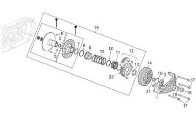 Rear pulley - clutch