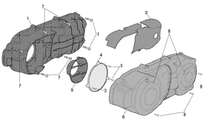 Engine casing cover