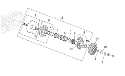 Rear pulley - clutch