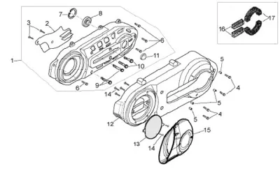 Engine casing cover