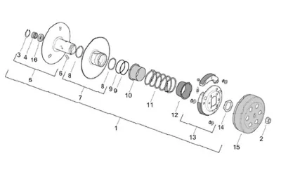 Rear pulley - clutch