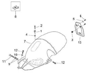 Rear mudguard