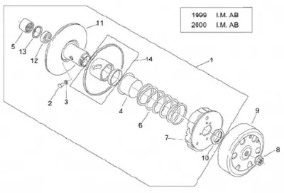 Rear pulley AB