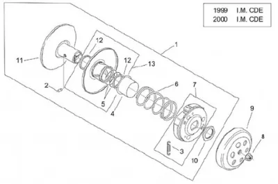 Rear pulley CDE