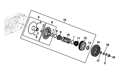 Rear pulley - clutch