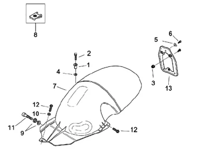 Rear mudguard