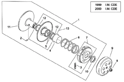 Rear pulley CDE