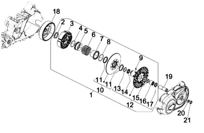 Rear pulley - clutch