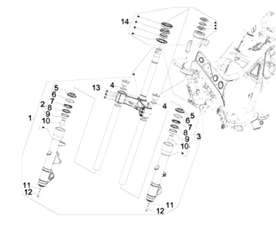Fork front wheel