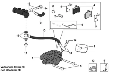 Rear brake caliper