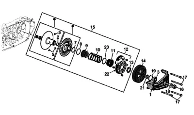 Rear pulley - clutch