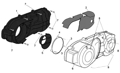 Engine casing cover