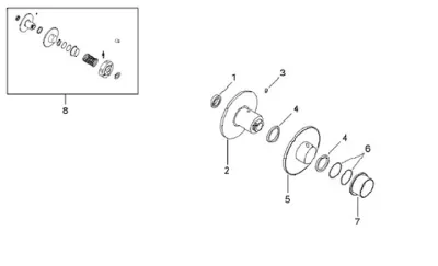 Rear pulley - clutch