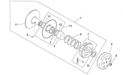 Rear pulley - clutch