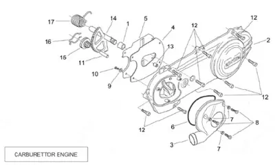 Engine casing cover